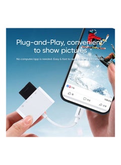 JOYROOM Multifunctional OTG 4-In-1 Fast Charging Cable Phone Adapter SD TF For Apple iPhone White  - Image 4