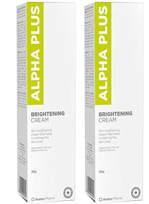 2-Piece Alpha Plus Brightening Cream White 2x30grams