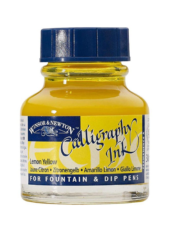 وينسور آند نيوتن Calligraphy Ink Yellow 