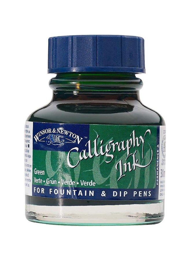 وينسور آند نيوتن Calligraphy Ink Green 