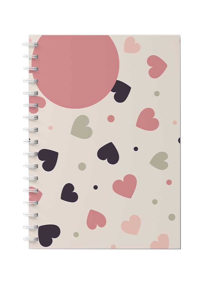 LOWHA - 60-Sheets Spiral Notebook Grey/Pink/Black - Image 1
