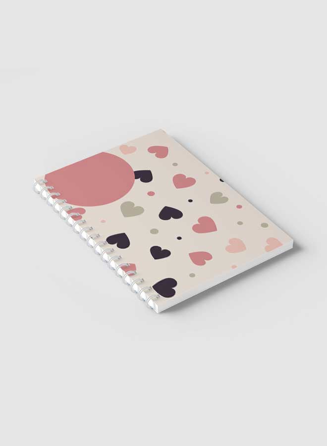 LOWHA - 60-Sheets Spiral Notebook Grey/Pink/Black - Image 1