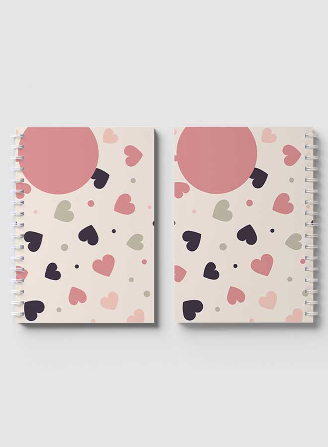 LOWHA - 60-Sheets Spiral Notebook Grey/Pink/Black - Image 1