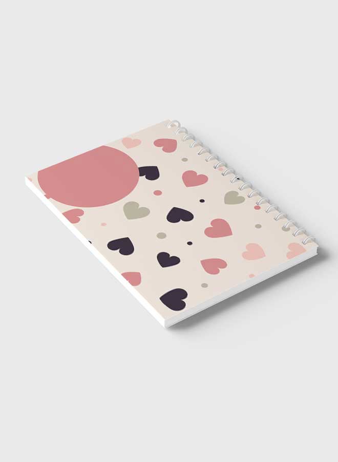 LOWHA - 60-Sheets Spiral Notebook Grey/Pink/Black - Image 1