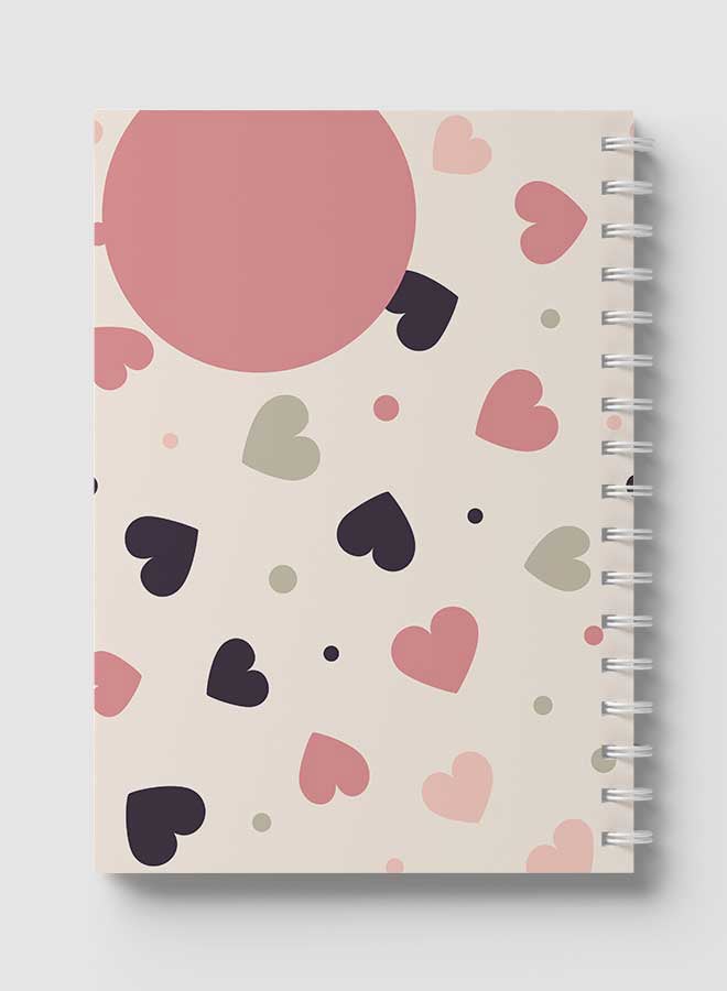 LOWHA - 60-Sheets Spiral Notebook Grey/Pink/Black - Image 1