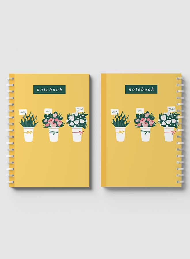 لوحة دفتر ملاحظات بسلك حلزوني من 60 ورقة متعدد الألوان - Image 4