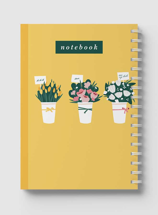 لوحة دفتر ملاحظات بسلك حلزوني من 60 ورقة متعدد الألوان - Image 5