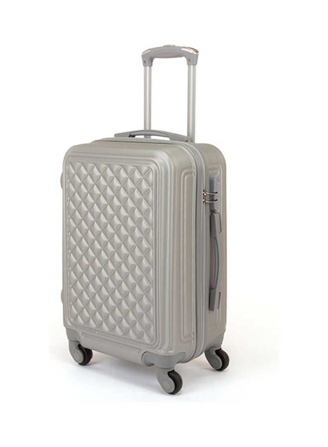 LIMRA - 6-Piece Textured Trolley Bags Luggage Set Silver - Image 1