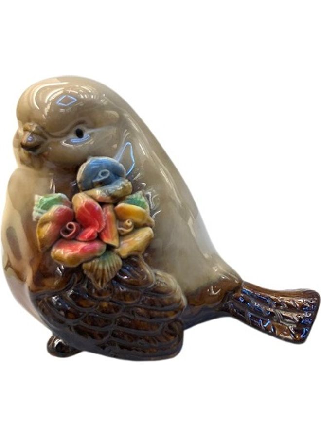 Handsomegift Porcelain Decorative Bird Shaped Figurine Multicolour 12 x 12cm - Image 1