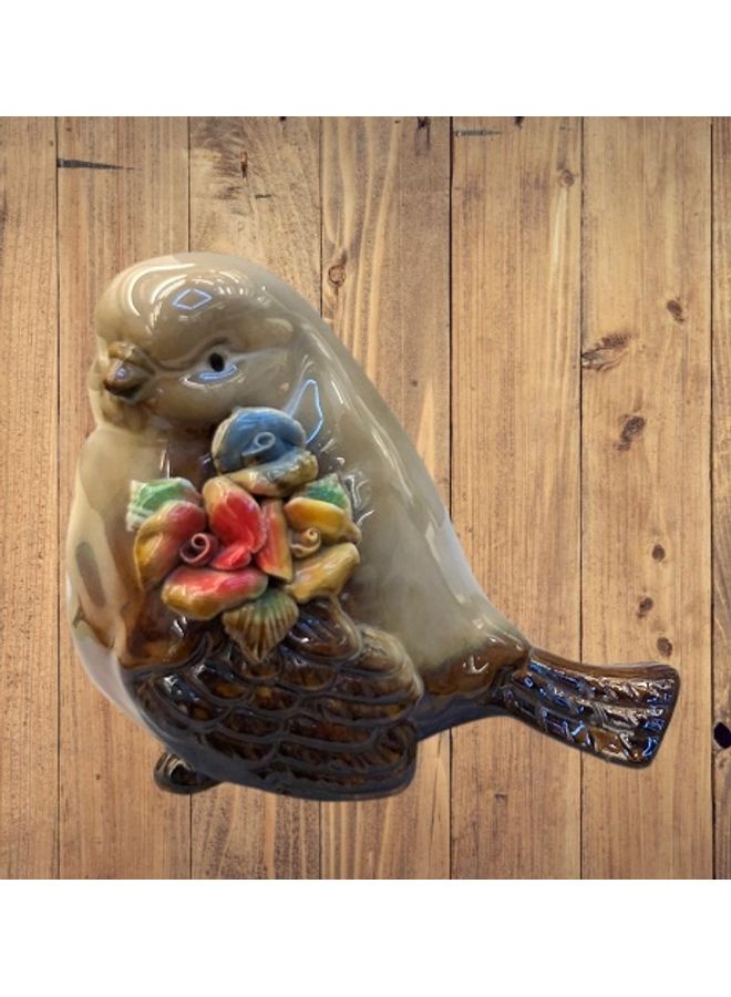 Handsomegift Porcelain Decorative Bird Shaped Figurine Multicolour 12 x 12cm - Image 2