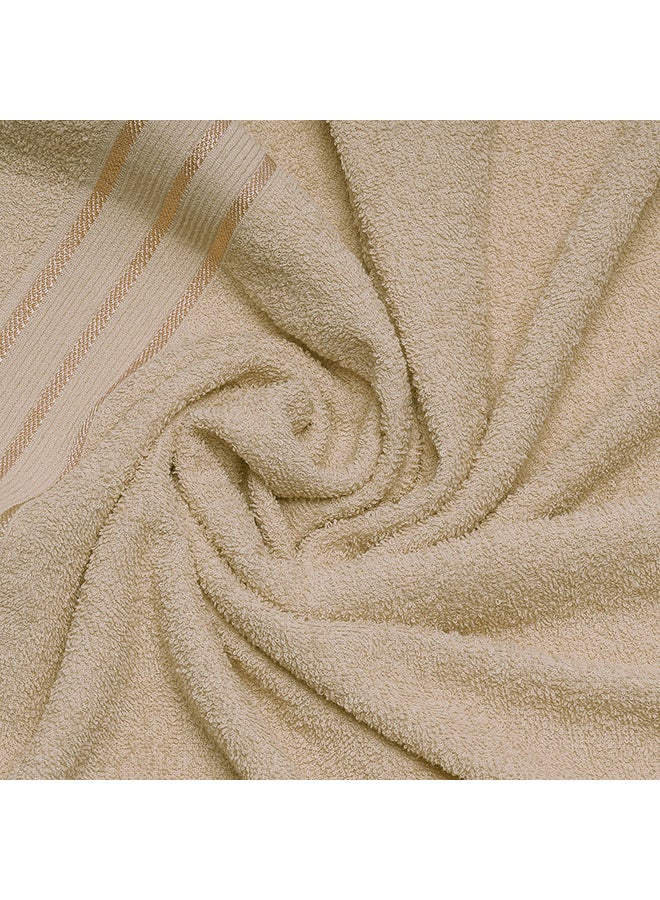طقم مناشف استحمام من 4 قطع أزرق/ بيج 70x140سم - Image 4