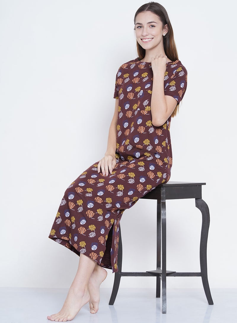 LAUREN Smith Casual Printed Night Gown Multicolour  - Image 5