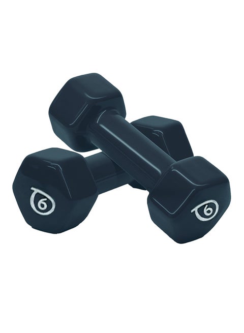 Sparnod Fitness SDV-6_PAIR Anti-Slip And Anti-Roll Hex Vinyl Dumbbells For Workout, Exercise & Fitness 2x6kg