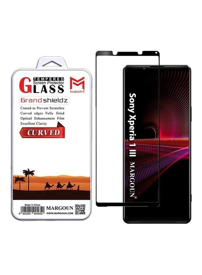 MARGOUN Screen Protector HD Full Coverage For Sony Xperia 1 III Clear/Black - Image 2