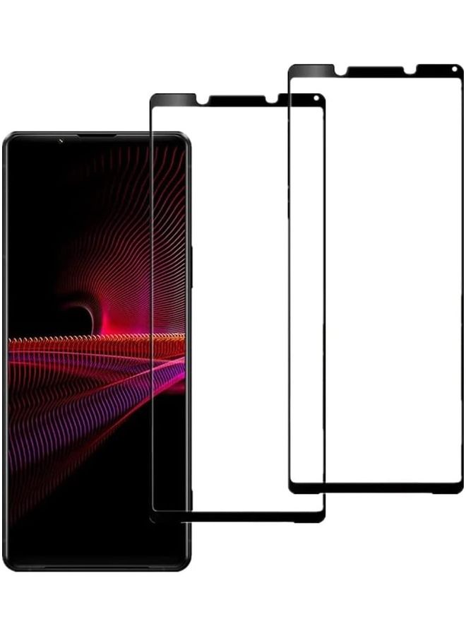 MARGOUN 2-Piece Screen Protector HD Full Coverage For Sony Xperia 1 III Clear/Black - Image 1
