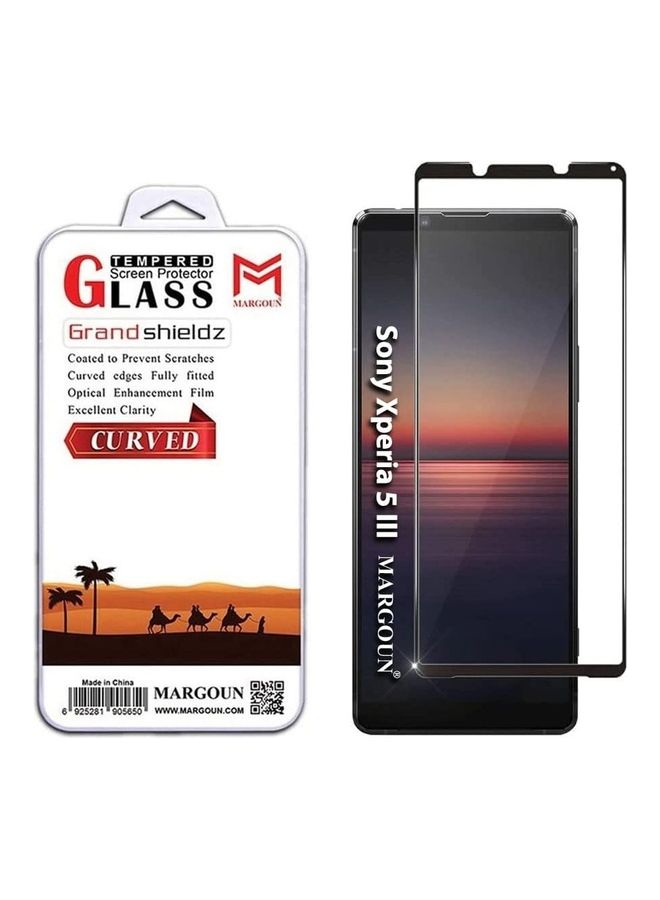 MARGOUN Screen Protector HD Full Coverage For Sony Xperia 5 III Clear/Black - Image 2
