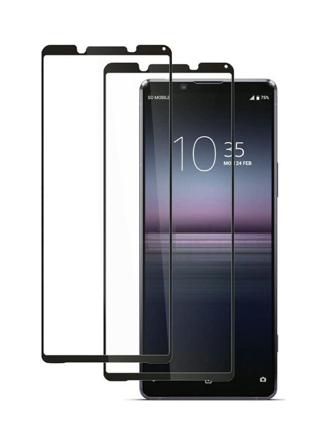 MARGOUN 2-Piece Screen Protector HD Full Coverage For Sony Xperia 10 III Clear/Black - Image 1