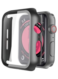 Techshare Protective Case With Tempered Glass Screen Protector For Apple Watch 40mm Black  - Image 1