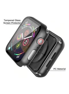 Techshare Protective Case With Tempered Glass Screen Protector For Apple Watch 40mm Black  - Image 2