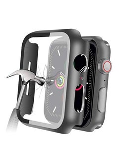 Techshare Protective Case With Tempered Glass Screen Protector For Apple Watch 40mm Black  - Image 3