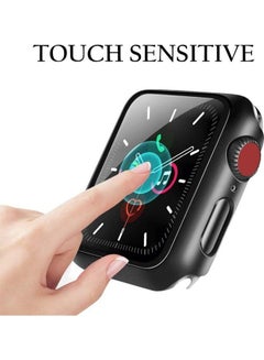 Techshare Protective Case With Tempered Glass Screen Protector For Apple Watch 40mm Black  - Image 4