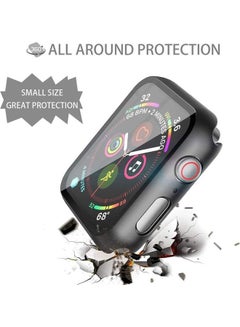 Techshare Protective Case With Tempered Glass Screen Protector For Apple Watch 40mm Black  - Image 5