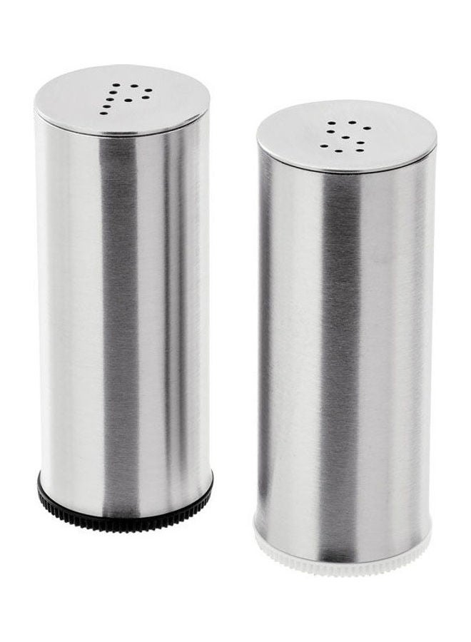 Unique Salt & Pepper Shaker Set Of 2 Stainless Steel Silver 3cm