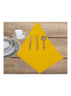 Hotel Linen Klub 6-Piece Dobby Jacquard Table Cloth Napkins Yellow 50x50cm  - Image 2