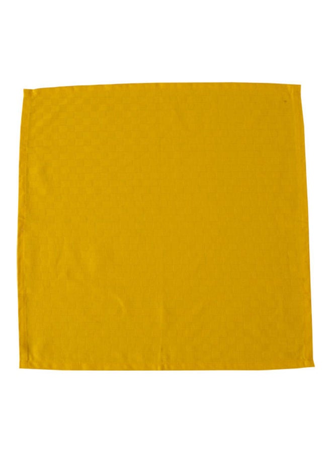 Hotel Linen Klub 6-Piece Dobby Jacquard Table Cloth Napkins Yellow 50x50cm  - Image 3
