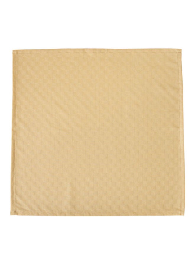 Hotel Linen Klub 6-Piece Dobby Jacquard Table Cloth Napkins Beige 50x50cm  - Image 3