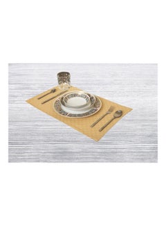 Hotel Linen Klub 6-Piece 100% Cotton Dobby Jacquard Table Cloth Placemat Set Beige 30x50cm  - Image 3