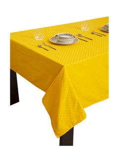 Hotel Linen Klub Dobby Jacquard Table Cover Yellow 140x140cm  - Image 1