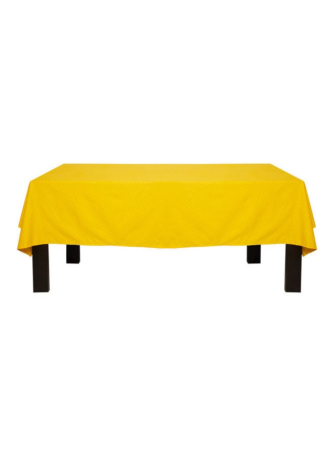 Hotel Linen Klub Dobby Jacquard Table Cover Yellow 140x140cm  - Image 4