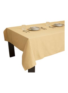 Hotel Linen Klub Dobby Jacquard Table Cover Beige 140x260cm  - Image 1