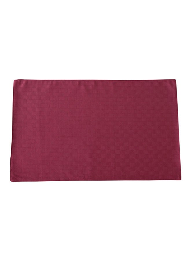 Princess - 6-Piece Dobby Jacquard Table Cloth Placemat Maroon 30x50cm - Image 1