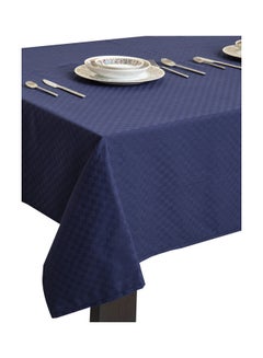 Hotel Linen Klub Dobby Jacquard Table Cover Navy 140x140cm  - Image 1
