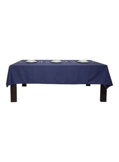 Hotel Linen Klub Dobby Jacquard Table Cover Navy 140x140cm  - Image 2