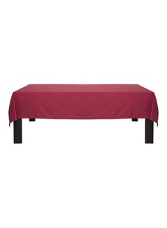 Hotel Linen Klub Hotel Linen Klub 1Pc Table Cloth Cover - 100% Cotton Dobby Jacquard Maroon 140x260cm  - Image 4