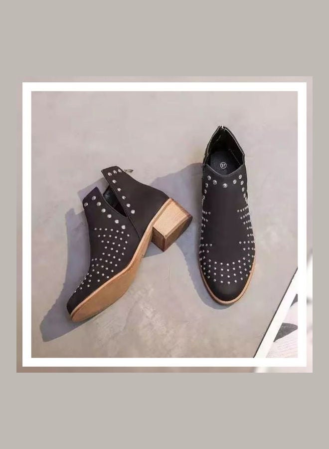 Embellished Design Ankle Boots Black  - Image 5