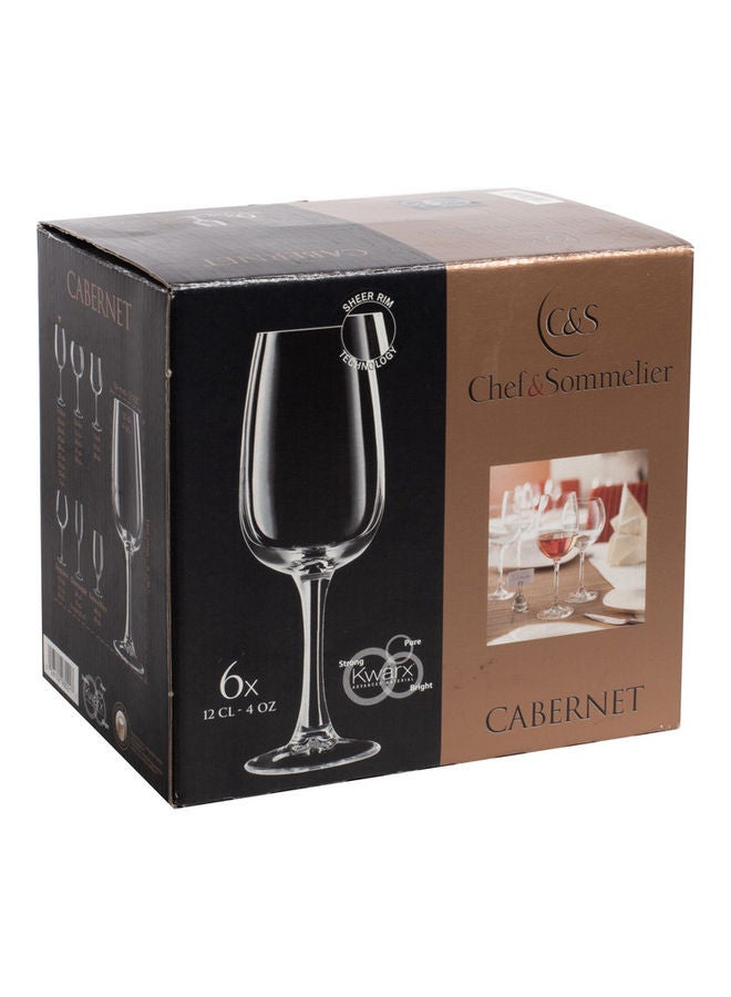 Chef & Sommelier 6-Piece Cabernet Tulip Glass Set Clear 120ml - Image 3
