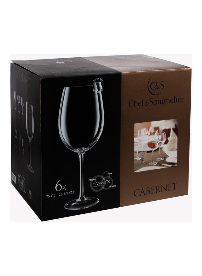 Chef & Sommelier 6-Piece Cabernet Tulipe Stem Glass Set Clear 750ml - Image 3