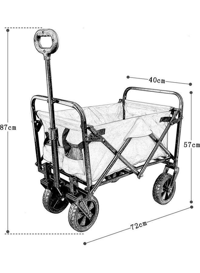 رويال بولار - عربة قابلة للطي للاستخدام في الأماكن الخارجية أسود 87x72x40سم - Image 1