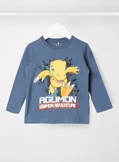 NAME IT Baby/Kids Graphic Print T-Shirt Blue