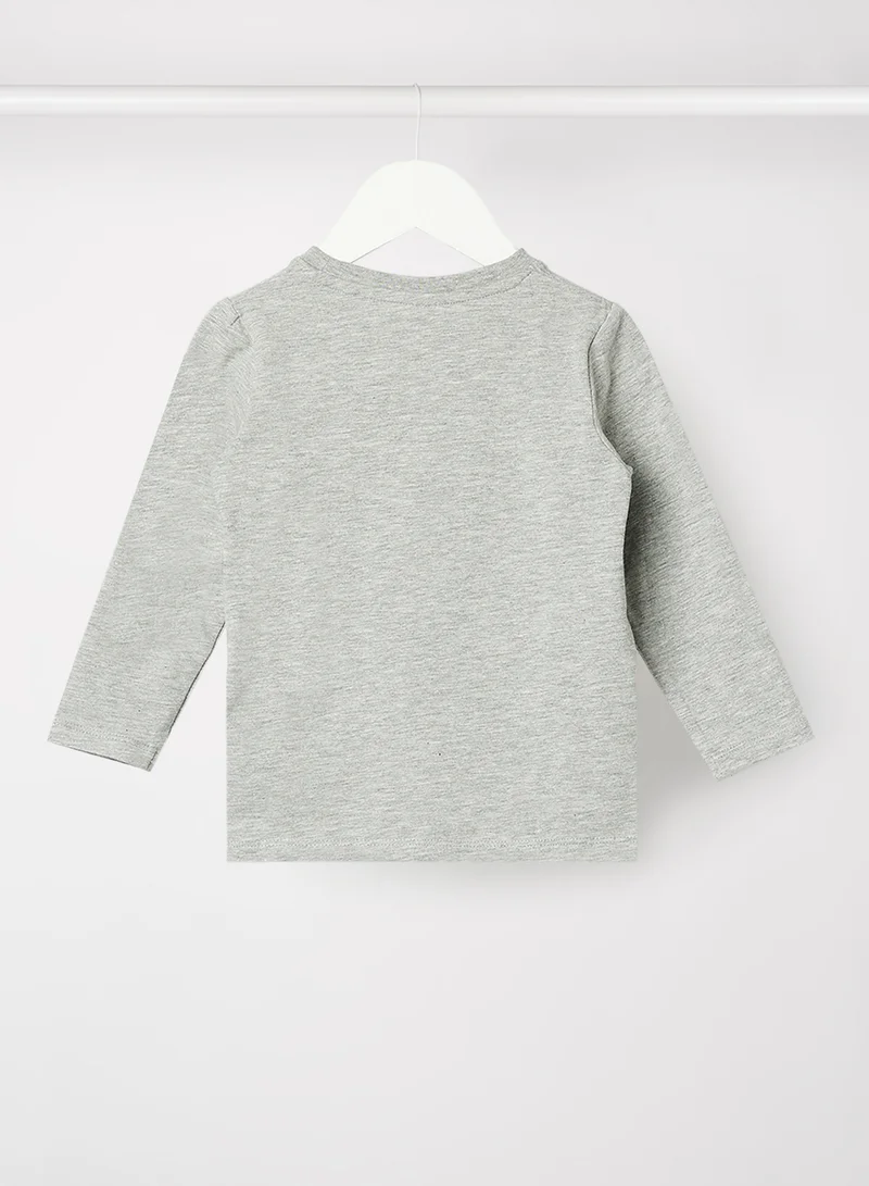 NAME IT Baby/Kids Graphic Print T-Shirt Grey