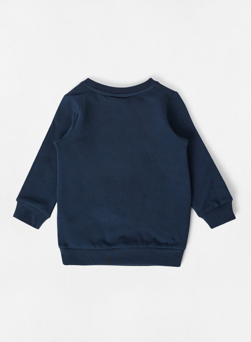 NAME IT - Boys Organic Mickey Mouse Sweatshirt Navy - Image 1