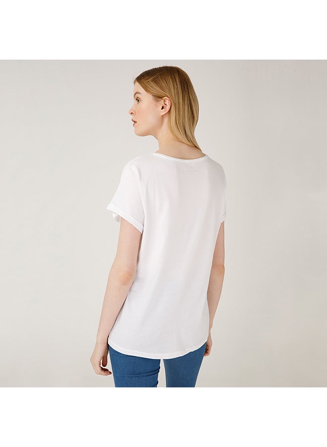 Biggdesign - Crab Pattern Special Artist Design Printed T-Shirt White - Image 1