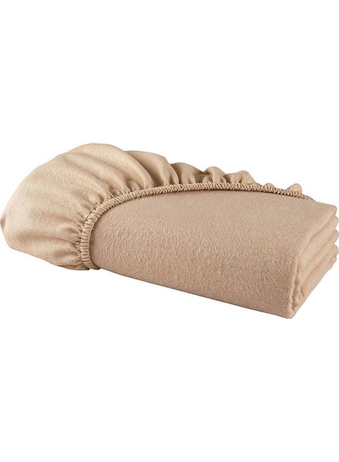 snooze Winter Bed Blanket Fitted Fleece Fur Biege 180x200x30cm  - Image 2
