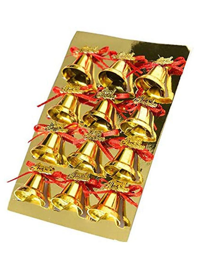 Merry Christmas Bell Bow Bell Christmas Tree Decoration Christmas Supply Multicolour  - Image 1