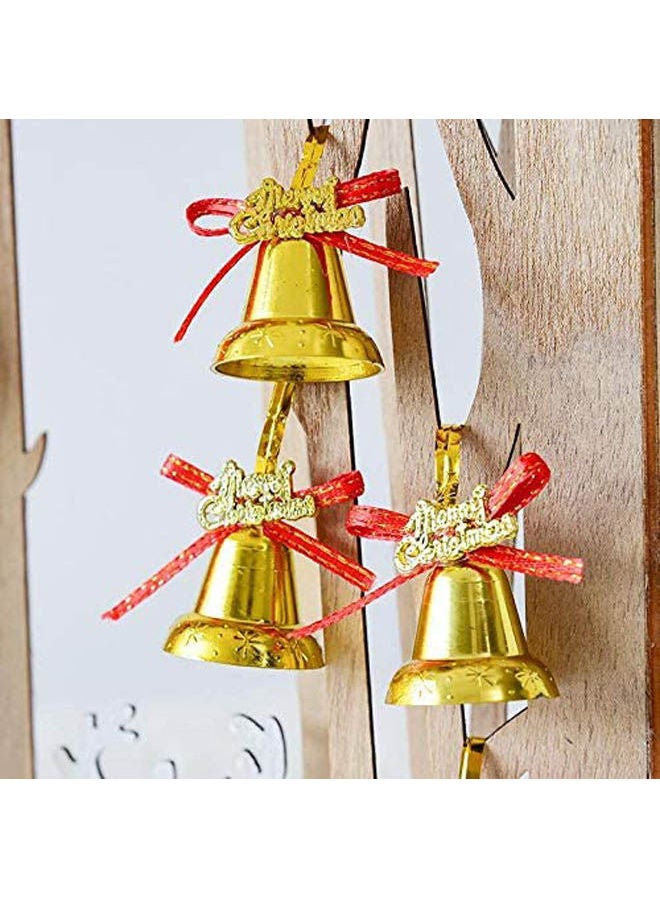 Merry Christmas Bell Bow Bell Christmas Tree Decoration Christmas Supply Multicolour  - Image 2