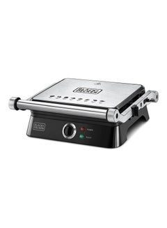 BLACK+DECKER Contact Grill With Full Flat Grill For Barbeque 1400.0 W CG1400-B5 Black  - Image 1